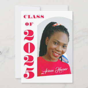 Invitation Classe De Script Chic Pink De 2025 Grad Party