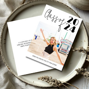 Invitation Classe de script moderne de la photo simple Gradua