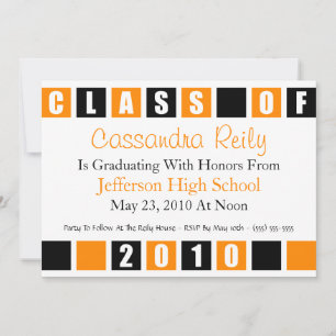 Invitation Classe D'Invitation 2010 (Boîtes Noires / Oranges)