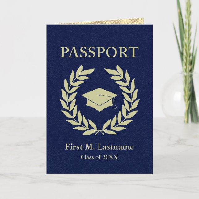 Invitation classe d'invitation de passeport de graduation 20X (Devant)