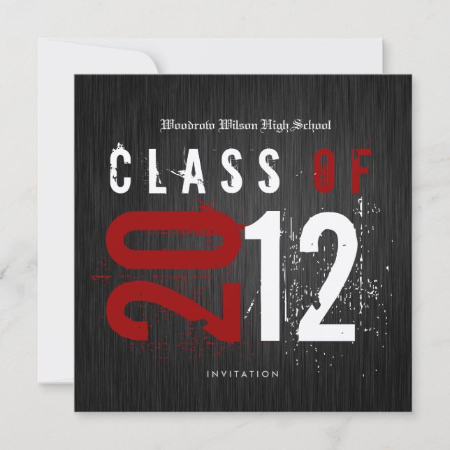 Invitation Classe d'or noir et métallique de 2012 (Devant)