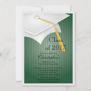 Invitation Classe du White Grad Casquette Grad Grad Party 201