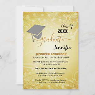 Invitation Classe élégante de 20XX, Photo, Topper Graduation