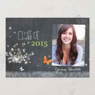 Invitation Classe florale Chalkboard de 2015