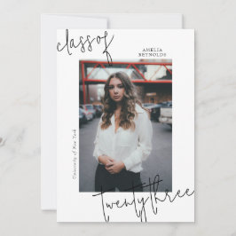 Invitation Classe minimaliste simple moderne de 2024 Graduati