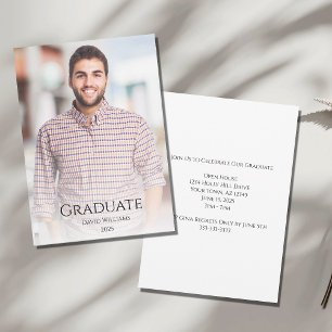 Invitation Classe photo minimaliste moderne de 2025 Graduatio