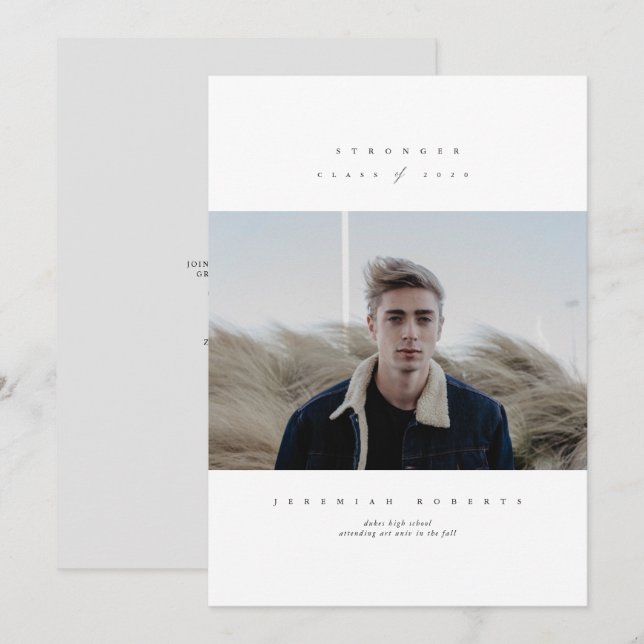 Invitation Classe plus forte de 2020 Sériif Graduation (Devant / Derrière)