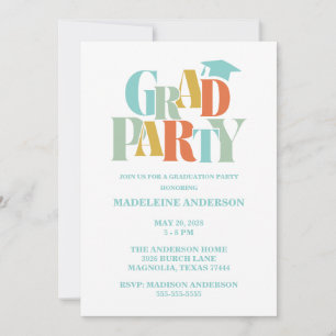 Invitation Classe Réтро de Félicitations pour la Photo de Rem