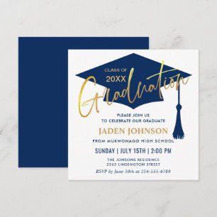 Invitation Classe simple moderne de 2024 Graduation Party