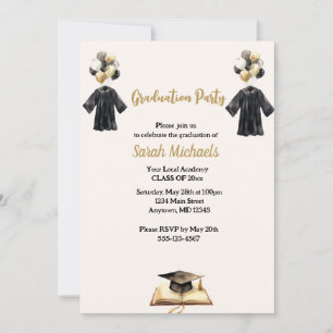 Invitation Classe simple moderne de 20xx Graduation Party