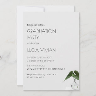 Invitation Classe Super échantillon Plante Pot Graduation Par