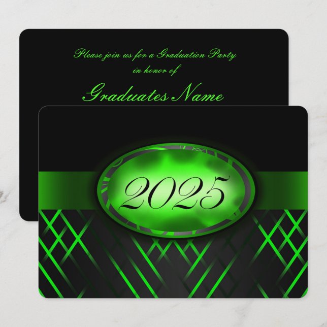Invitation Classe verte et noire du Parti 2025 (Devant / Derrière)
