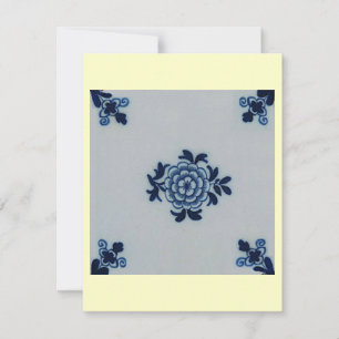 Invitation Classic Antiquaire Delft Bleu Carrelage - Motif Fl