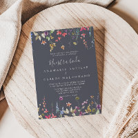 Classic Blue Wild Floral Nuestra Boda Mariage