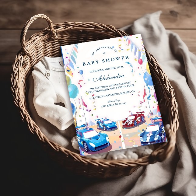 Invitation Classic Car Baby Celebration (Créateur téléchargé)
