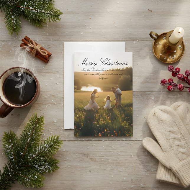 Invitation Classic Christmas Card – Joyful Holiday Wishes (Créateur téléchargé)