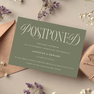 Invitation Classic Elegance Reporté Mariage Update Sage
