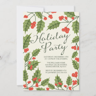 Invitation Classic Holly Fête