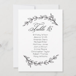 Invitation Classic mariage. Tableau 16