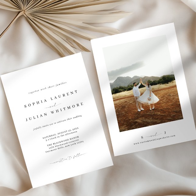 Invitation Classic Minimalist Black & White Wedding (Créateur téléchargé)