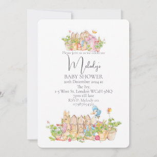 Invitation Classic Peter Rabbit 5x7 Baby Shower Invitations.
