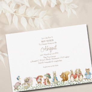 Invitation Classic Pierre le Baby shower lapin