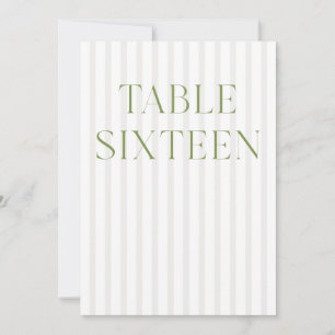 Invitation Classic Sage Green & Beige Mariage 16 Numéro de ta
