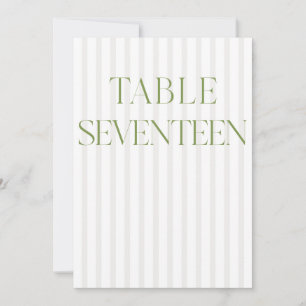 Invitation Classic Sage Green & Beige Mariage 17 Numéro de ta