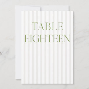 Invitation Classic Sage Green & Beige Mariage 18 Numéro de ta