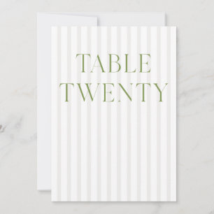 Invitation Classic Sage Green & Beige Mariage 20 Numéro de ta