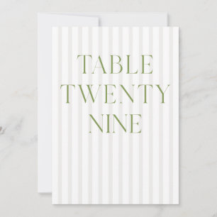 Invitation Classic Sage Green & Beige Mariage 29 Numéro de ta