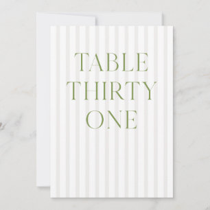 Invitation Classic Sage Green & Beige Mariage 31 Numéro de ta