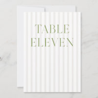 Classic Sage Vert & Beige Mariage 11 Numéro de tab