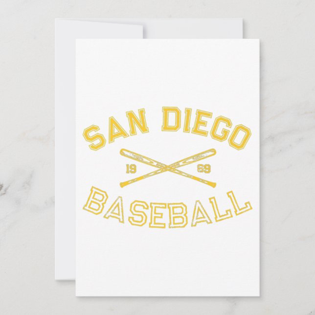 Invitation Classic San Diego California Baseball Fan Retro Vi (Devant)