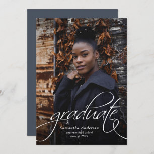 Invitation Classic Script Graduation Party