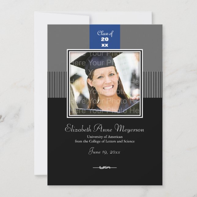 Invitation Classic Top Band :Bleu (Devant)