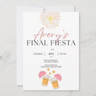 Invitation classique à la fête de bachelorette ave