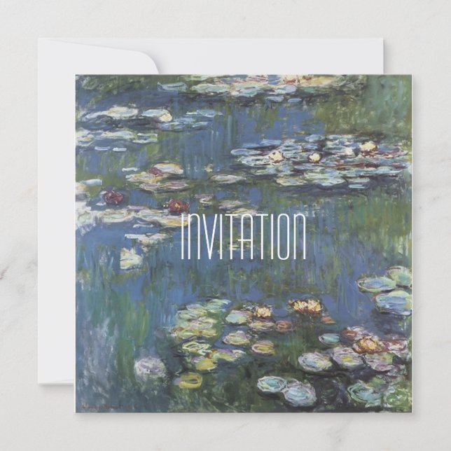 Invitation classique Art Monet (Devant)