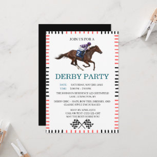 Invitation classique de course de chevaux pour la