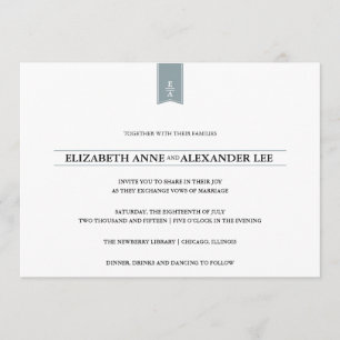 Invitation classique de noces d'argent de