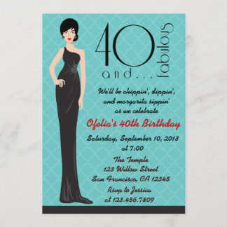 Invitation classique du 40e anniversaire
