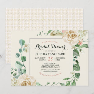 Invitation classique Elegant Floral Bridal