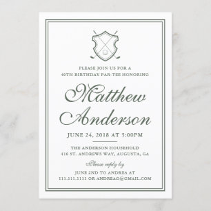 Invitation classique élégante de fête