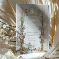 Invitation classique Enchanted Garden Wedding