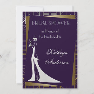 Invitation Classique Gatsby Déco Douche nuptiale