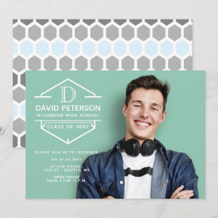 Invitation Classique Moderne Design élégant Élégant Photo Gra