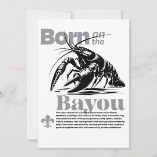 Invitation Classique Né sur les Vibes Bayou Cajun