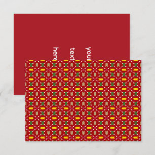 Invitation Classique Noël Rouge et Vert Géométrique Sans Cout