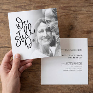 Invitation Classique Nous Faisons Toujours Vow Renouvellement