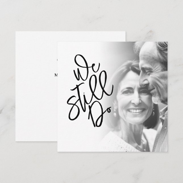 Invitation Classique Nous Faisons Toujours Vow Renouvellement (Devant / Derrière)